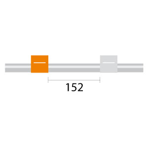 Contour Flared End MH Pump Tube 2tag (152mm) 0.64mm ID Orange/White (PKT 6)