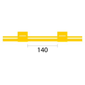 Contour Flared End Solva Flex Pump Tube 2tag 1.42mm ID Yellow/Yellow (PKT 6)