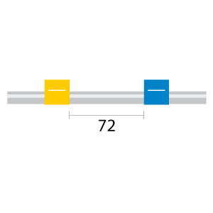 Tygon MH Pump Tube 2tag (72mm) 1.52mm ID Yellow/Blue (PKT 6)