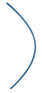 Nylon Pressure Tubing - Short Blue